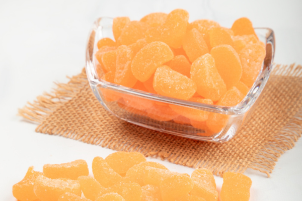 Toppings gomitas cascos de mandarina