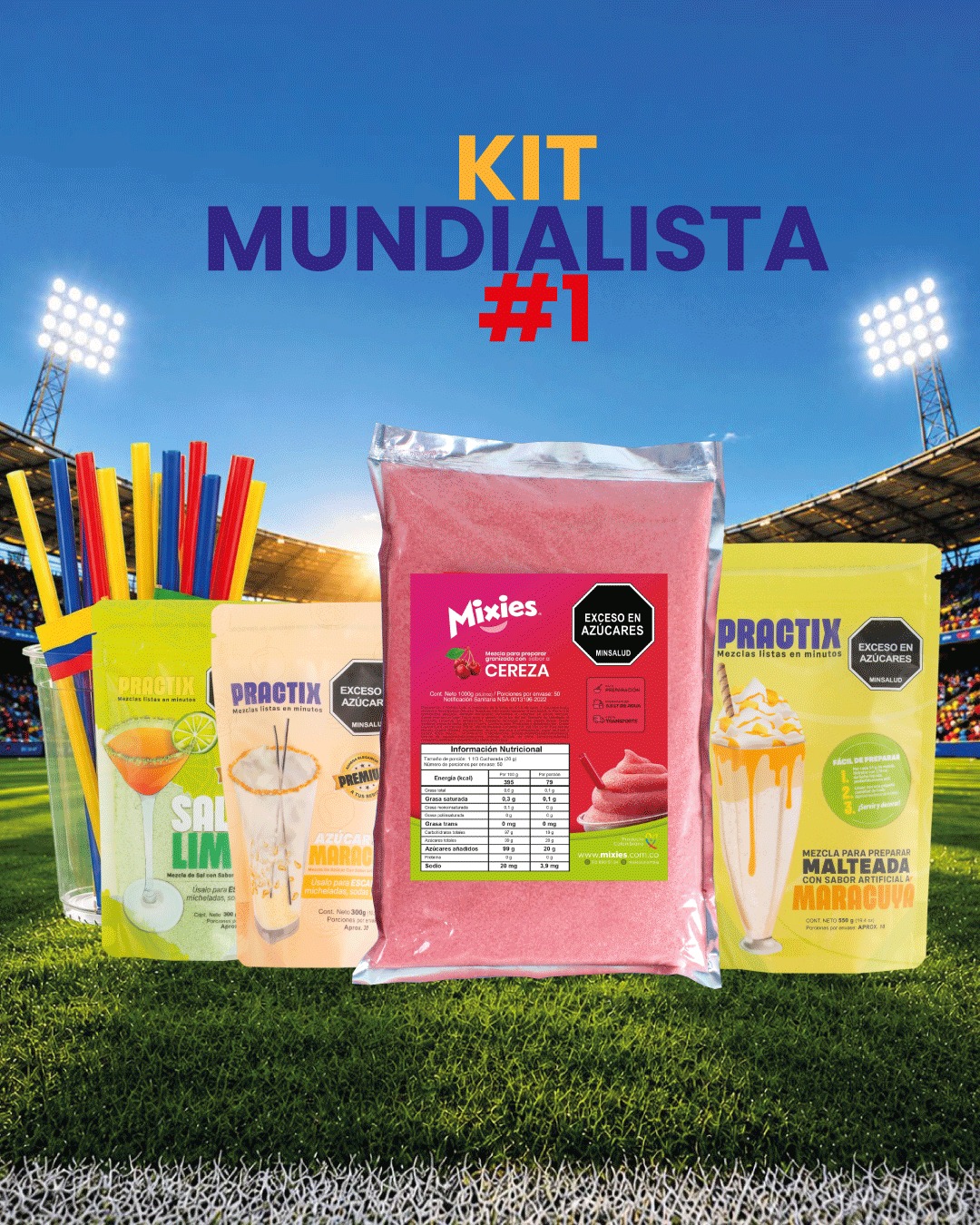 Kit Mundialista #1  Kit Mixies Cereza & Maracuyá